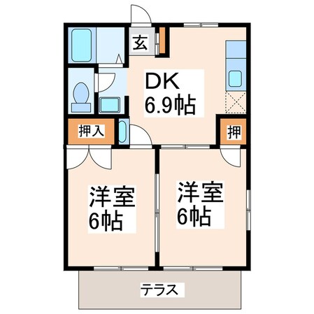 ニューシティ白山Ｂの物件間取画像